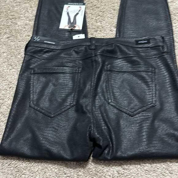 LIVERPOOL Jacqueline Skinny Jean Black Leather Snake Skin Print Legging 4/27 NWT - Picture 5 of 6